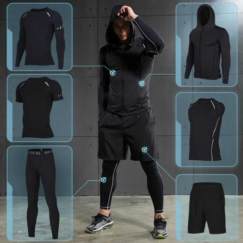 Trainingsanzug Kompressionshose Sporthose Kurzhose Shorts Laufshirts Sportshirt
