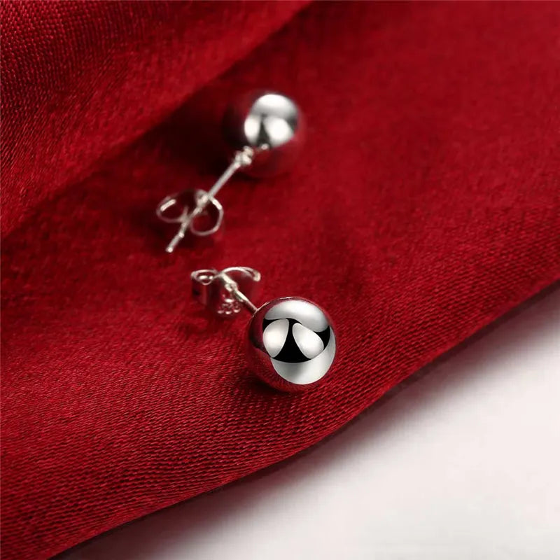 1 Paar Ohrstecker aus 925 sterling Silber Ohrringe Ohrschmuck Zirkonia Creolen