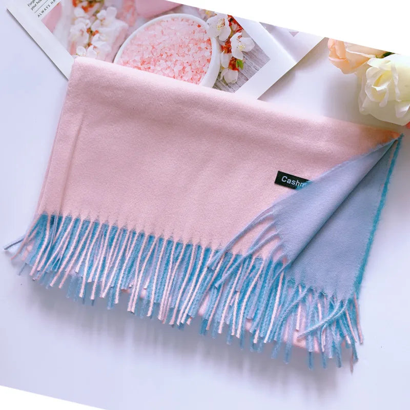 Damen Schal Winterschal Stola Schlauchschal Halstuch Wollschal Strickschal Loop