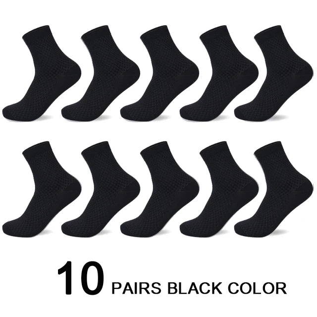 10 Paar Herren Business Socken aus Bambusfaser Atmungsaktives Größe 38-45