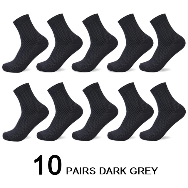 10 Paar Herren Business Socken aus Bambusfaser Atmungsaktives Größe 38-45