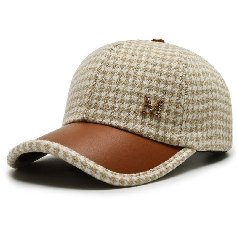 Leder Basecap Cappy Cap Baseball Cap Mütze Kappe gebogen