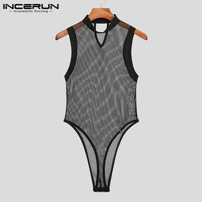 Fetisch Fashion Männer Sexy Bodysuits Herren Body Shirts Hemd Transparent Club