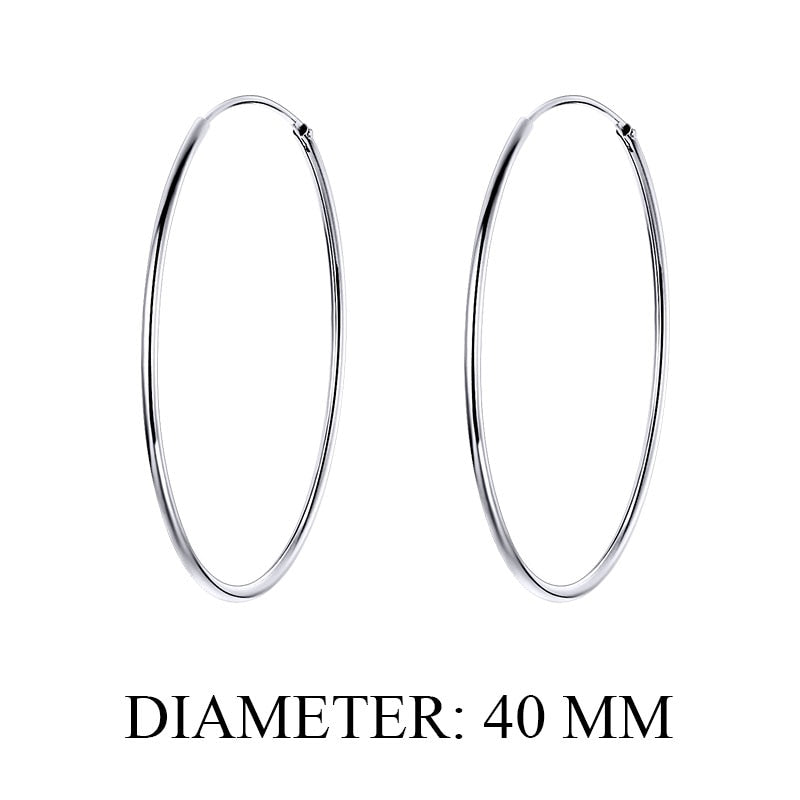 1 Paar Creolen aus 925 Sterling Silber Ohrringe Ohrschmuck Ohrstecker