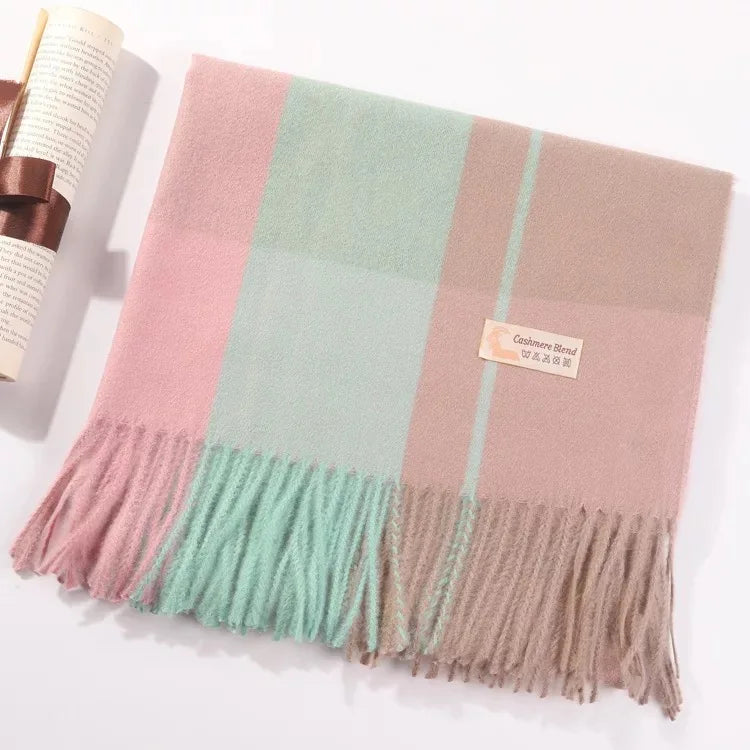 Damen Schal Winterschal Stola Schlauchschal Halstuch Wollschal Strickschal Loop