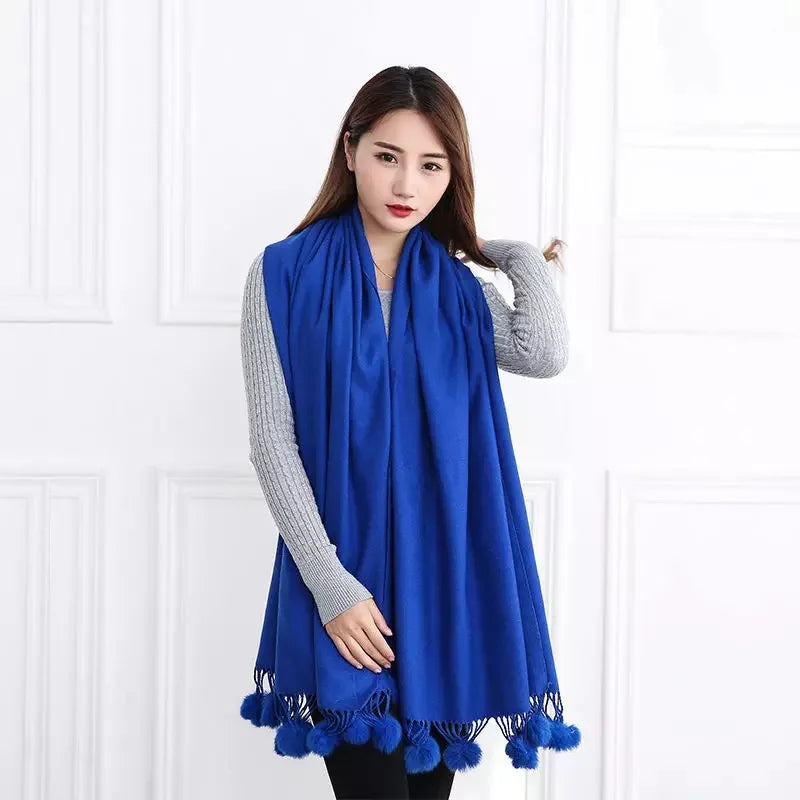 Damen Schal Winterschal Stola Schlauchschal Halstuch Wollschal Strickschal Loop