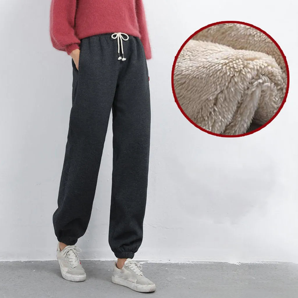 Damen Hosen Schlupfhose Ballonhose Pumphose Winter Warm Thermo Jogginghose