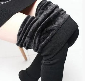 Frauen Winter Warm Thermo Hose Innenfleece Strumpfhose Blickdicht Hosen Leggins