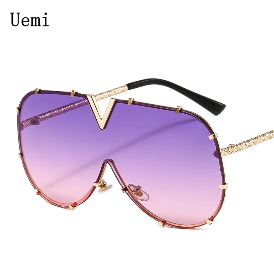 Damen Sonnenbrille Designer Luxus Brille Quadratische Gläser Vintage UV400