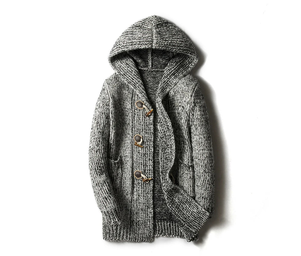 Herren Herbst Jacke Übergangsjacke Sweatjacke Sweater Strickjacke mit Zopfmuster