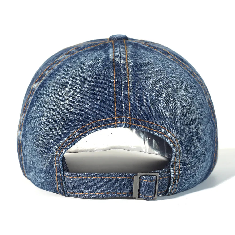 Jeans Cappy Denim Look Basecap Cap Kappe gebogen Damen Mütze Männer