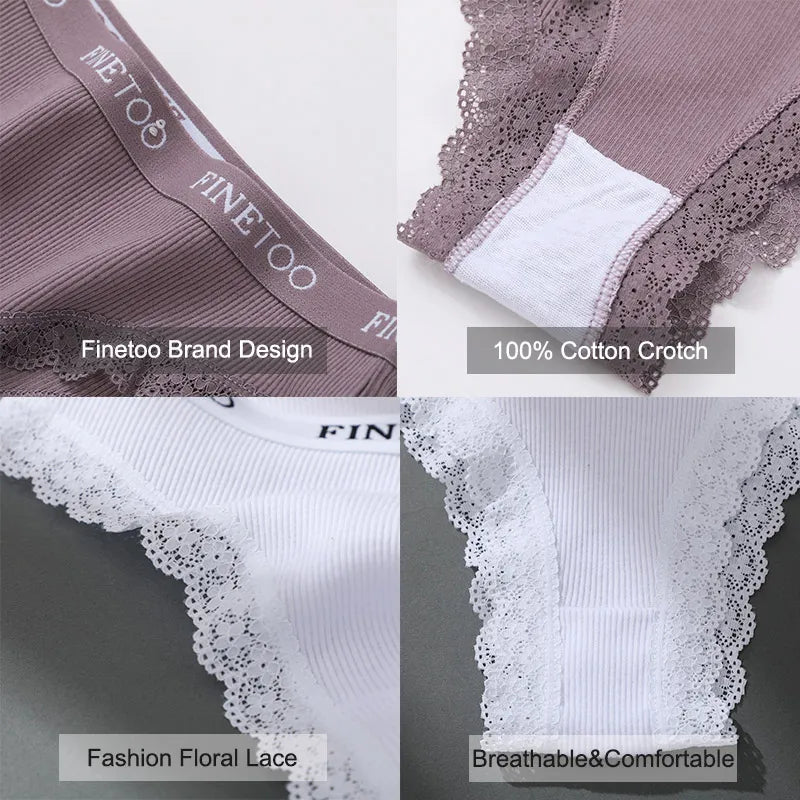 3Stk Frauen Spitze Tanga Höschen Sexy Schlüpfer Slip Dessous Unterwäsche
