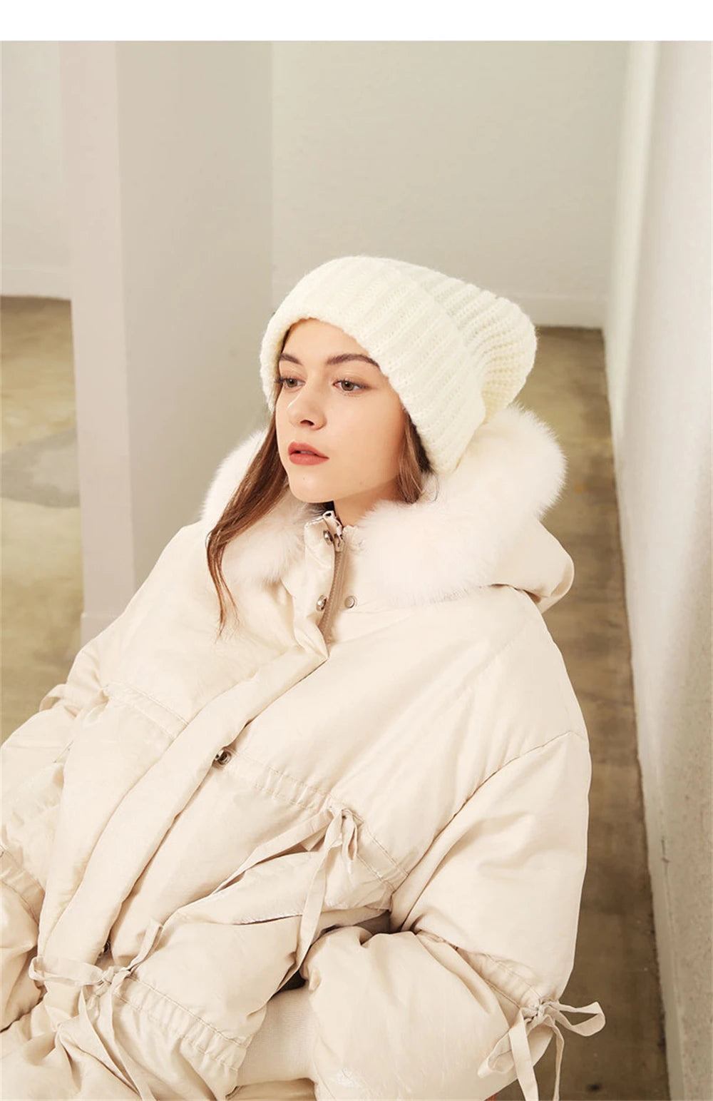 Winter Gestrickte frauen Hüte Schloss Temperatur Warme Unisex Caps Haut-freundliche Weiche Großen Kopf Woolen Beanie Kleidung Zubehör