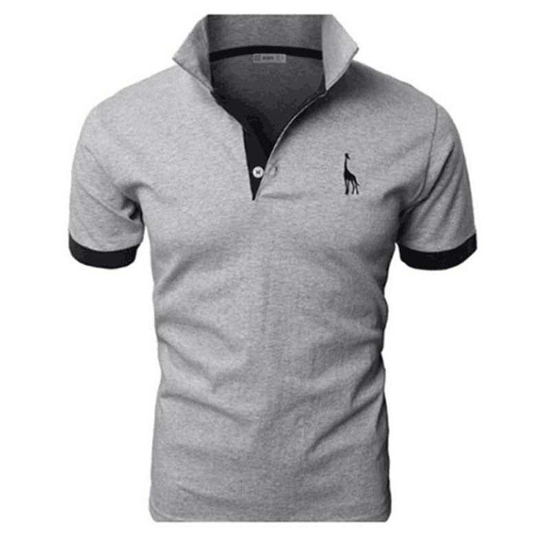 Herren Poloshirt POLO Shirt Zip Kontrast Kragen Kurzarm Slim Fit Hemd Polohemd
