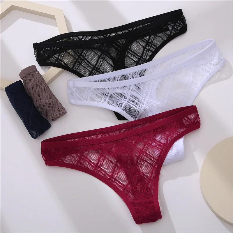 3Stk Frauen Tanga String Höschen Sexy Schlüpfer Slip Dessous Unterwäsche Panties