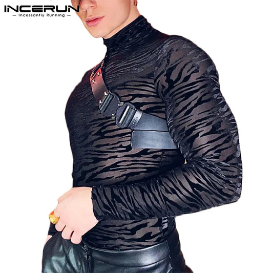 Fetisch Fashion Männer Sexy Bodysuits Herren Body Shirts Hemd Transparent Club