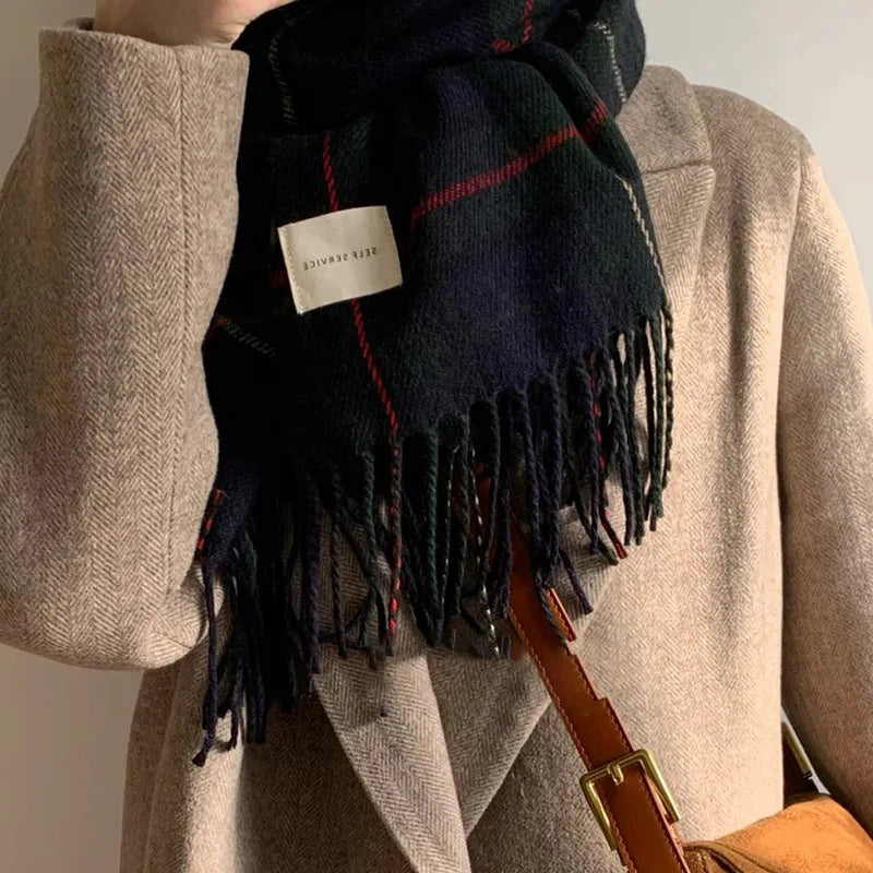 Damen Schal Winterschal Stola Schlauchschal Halstuch Wollschal Strickschal Loop