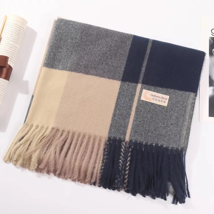 Damen Schal Winterschal Stola Schlauchschal Halstuch Wollschal Strickschal Loop
