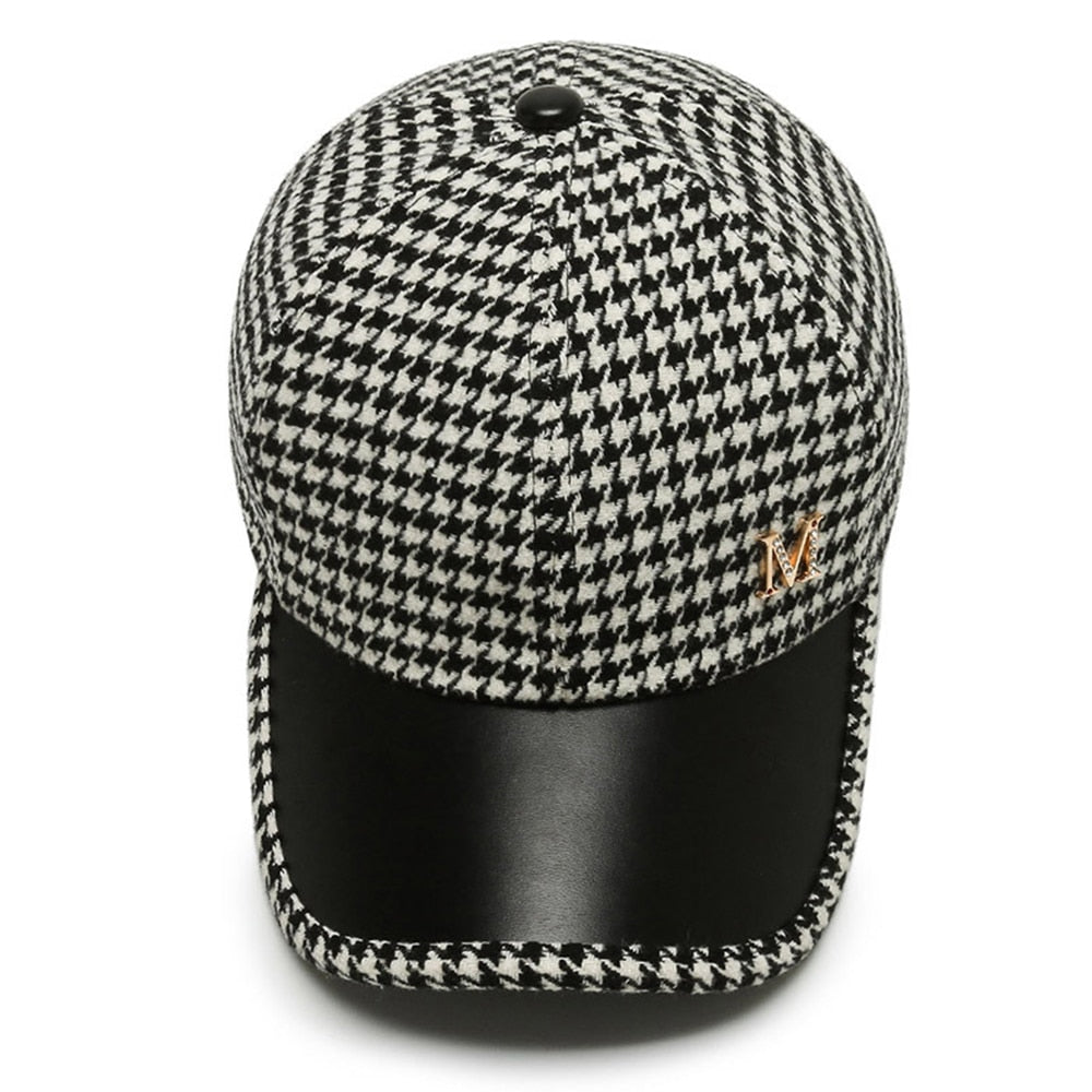 Leder Basecap Cappy Cap Baseball Cap Mütze Kappe gebogen