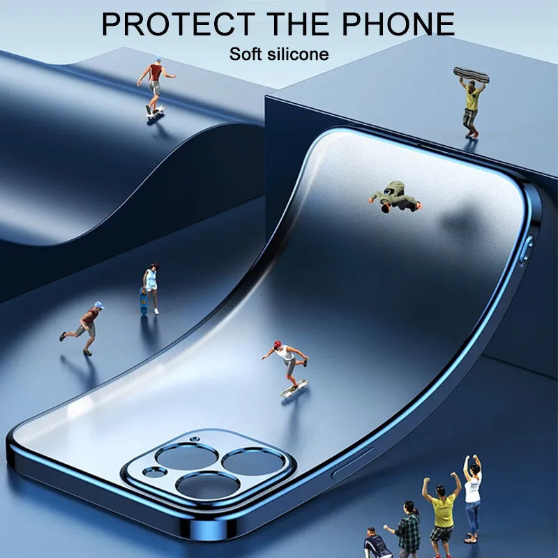 Klare Hülle IPhone 13 14 15 Pro Max Handy Case Tasche Cove Schutzhülle Silikon