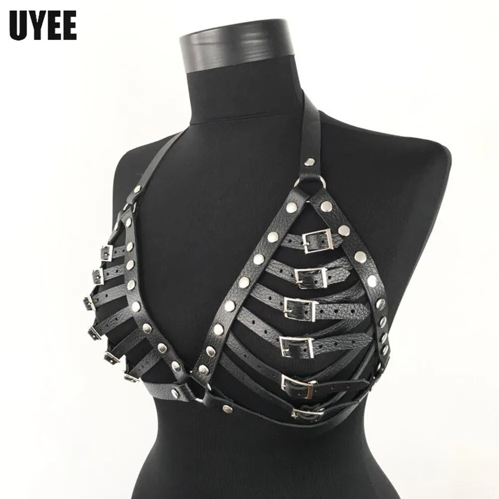 Sexy Harness Kette BH Gürtel Toys Punk Goth Frauen Bdsm Bondage Dessous