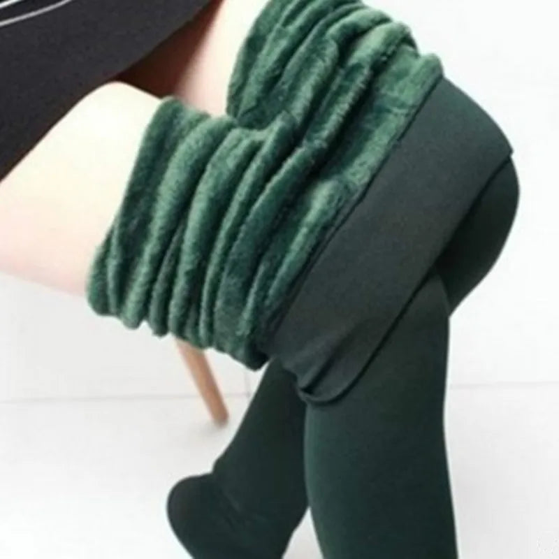 Frauen Winter Warm Thermo Hose Innenfleece Strumpfhose Blickdicht Hosen Leggins