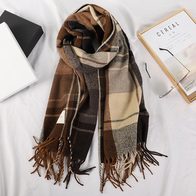 Damen Schal Winterschal Stola Schlauchschal Halstuch Wollschal Strickschal Loop