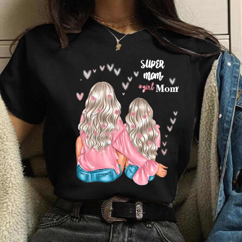 Damen Sommer Top 3D Shut Up T-Shirt Rundhals Streetwear lockeres Damentop