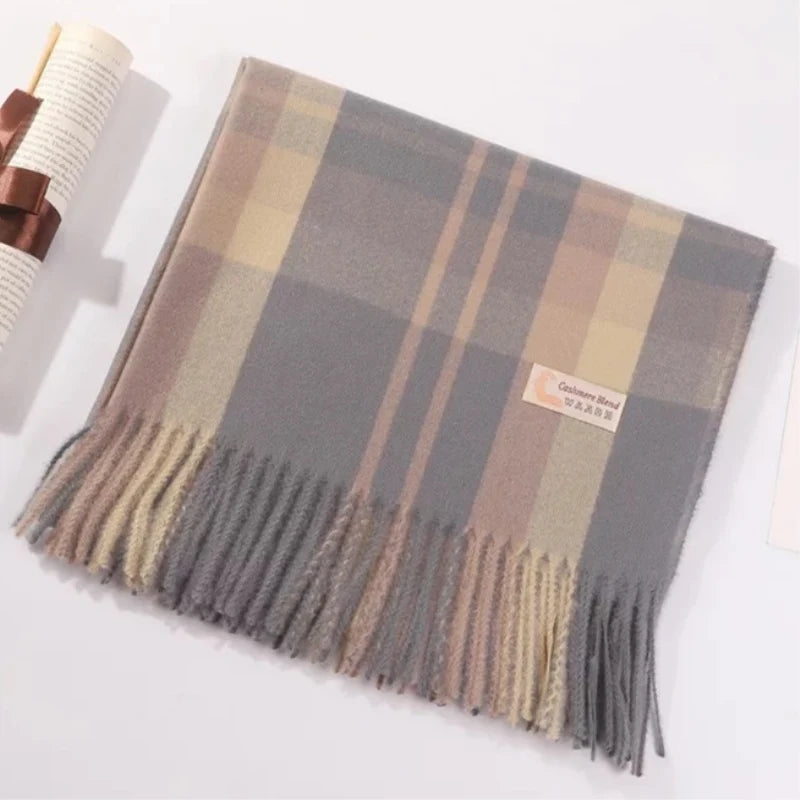 Damen Schal Winterschal Stola Schlauchschal Halstuch Wollschal Strickschal Loop