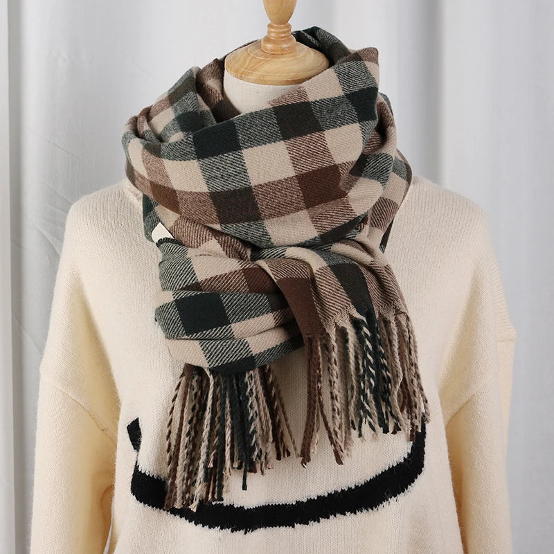 Damen Schal Winterschal Stola Schlauchschal Halstuch Wollschal Strickschal Loop