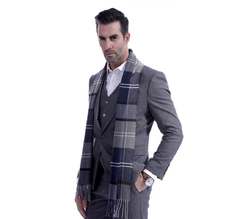 Herren Schal Winterschal Stola Schlauchschal Halstuch Wollschal Strickschal Loop