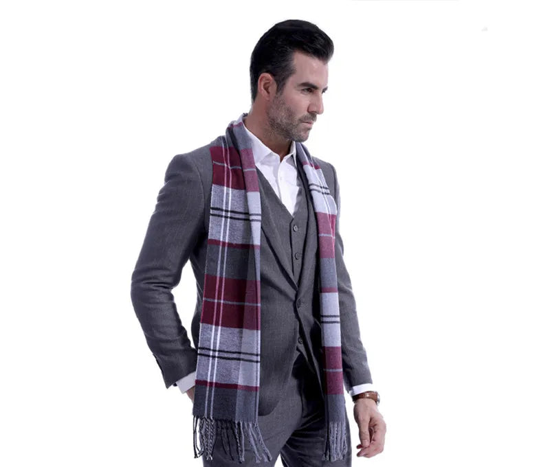 Herren Schal Winterschal Stola Schlauchschal Halstuch Wollschal Strickschal Loop