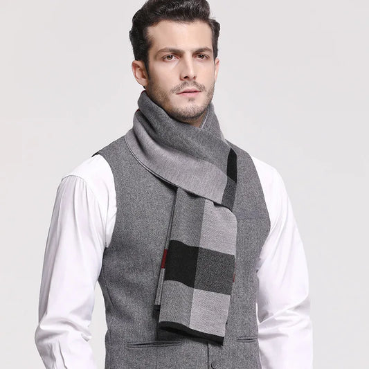 Herren Schal Winterschal Stola Schlauchschal Halstuch Wollschal Strickschal Loop