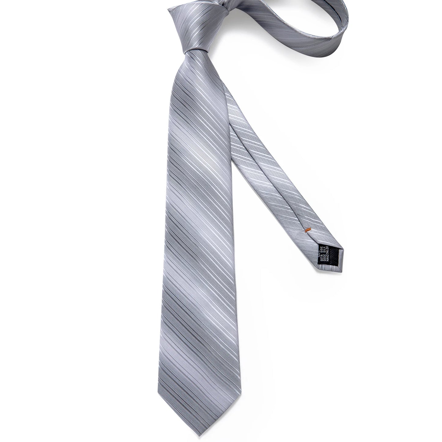 Fashion Seide Krawatte Grau Silber Herren Hochzeit Konfirmation Männer Business