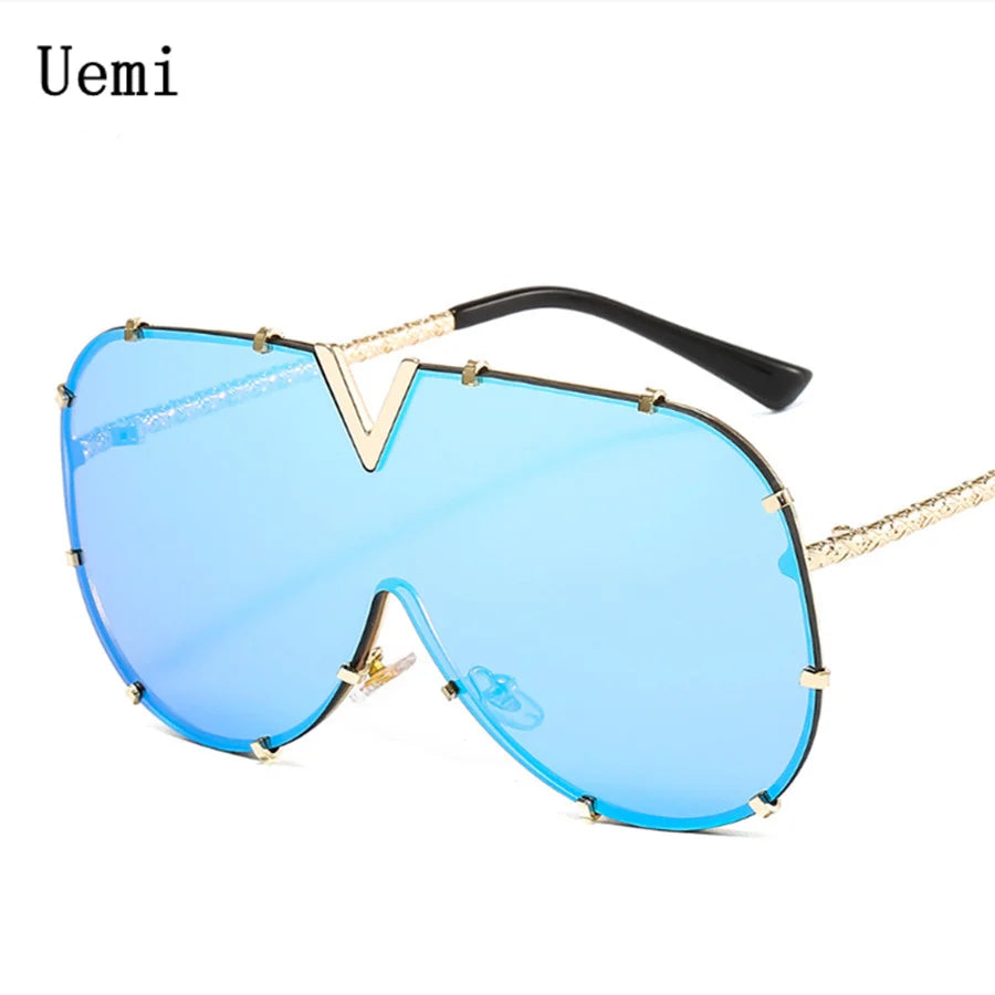 Damen Sonnenbrille Designer Luxus Brille Quadratische Gläser Vintage UV400