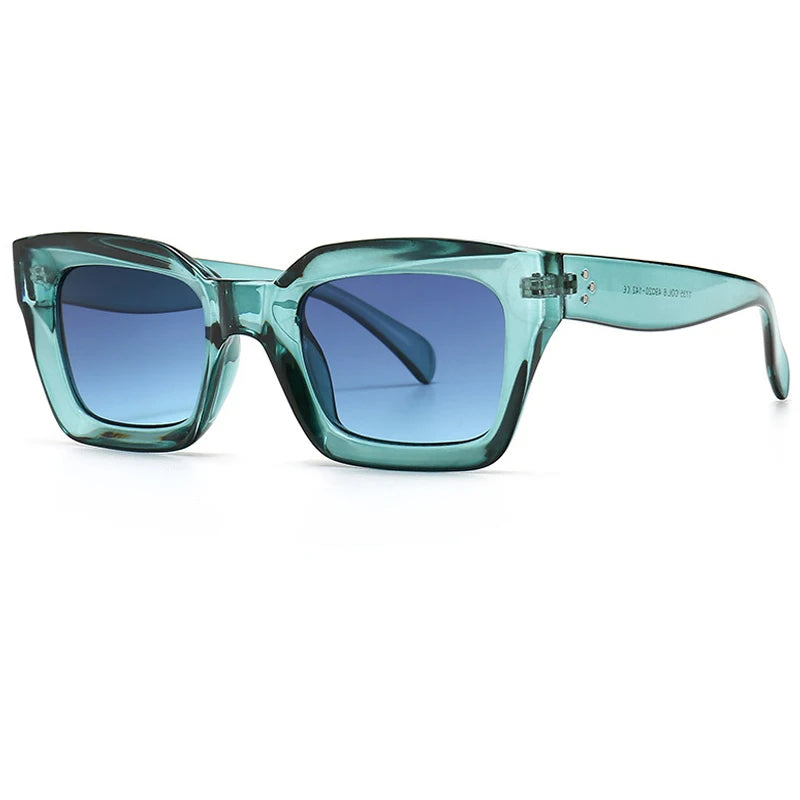 Damen Sonnenbrille Designer Luxus Brille Quadratische Gläser Vintage  UV400