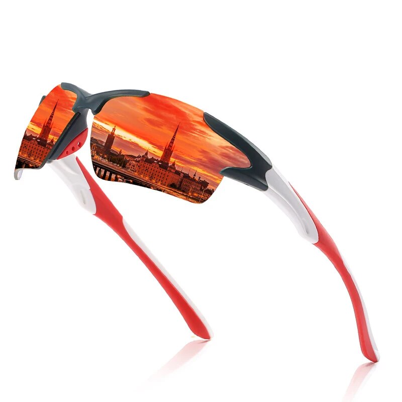 Fahrradbrille Polarisiert Sportbrille Sonnenbrille Brille UV400 7 Farbe