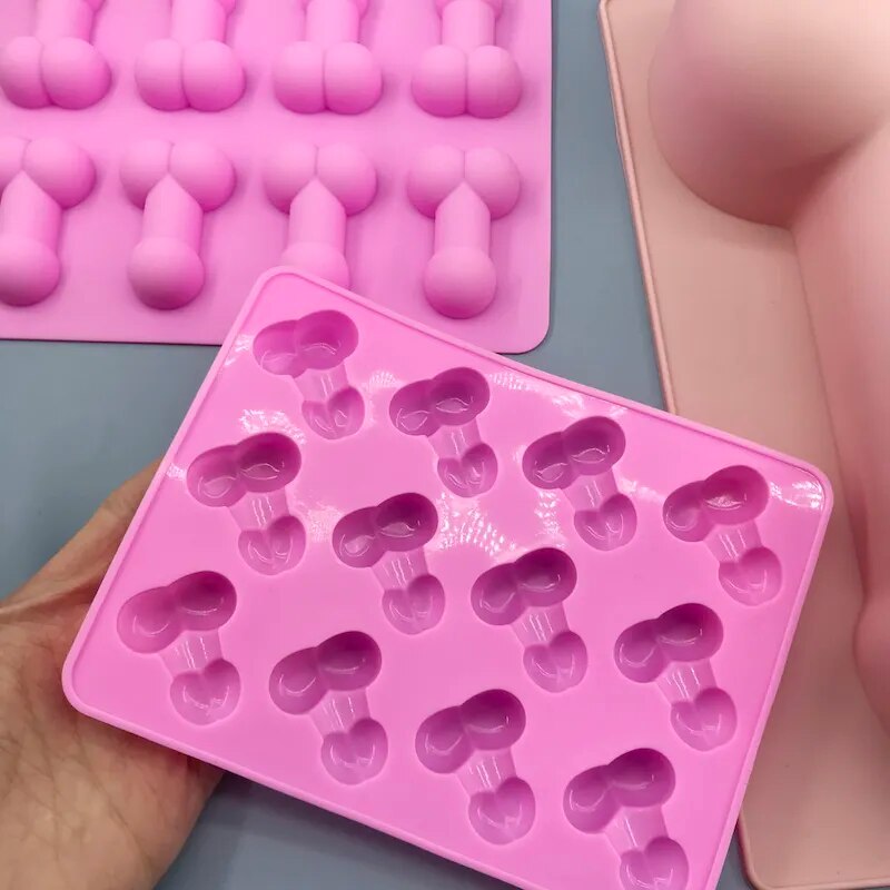 3D Silikon Eiswürfelform Penis Skull Party Eiswürfel Cocktails Whiskey