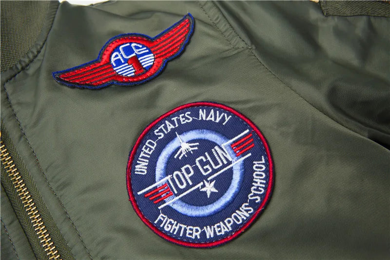 Jungen Mädchen Kinder US Army Ma-1 Bomber Jacke Fliegerjacke Pilotenjacke