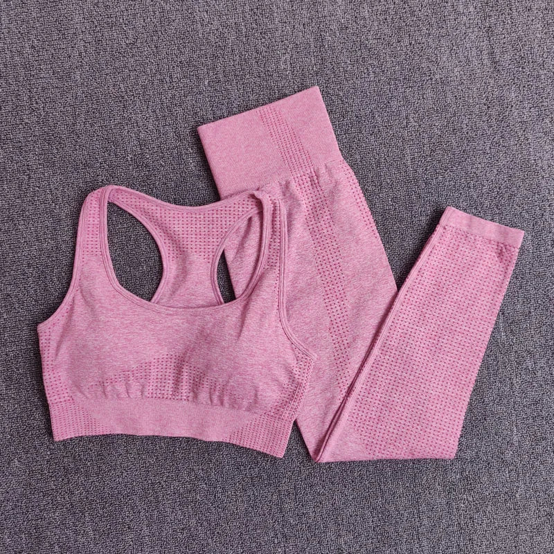5 Stk Damen Leggings Push Up Stretch Leggins Yoga Fitness Hose Sport BH Set Top