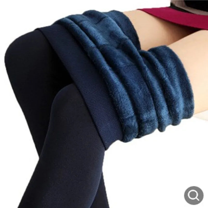 Frauen Winter Warm Thermo Hose Innenfleece Strumpfhose Blickdicht Hosen Leggins
