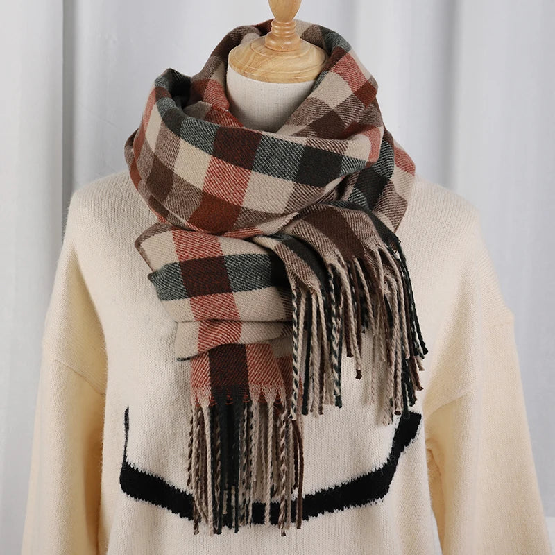 Damen Schal Winterschal Stola Schlauchschal Halstuch Wollschal Strickschal Loop
