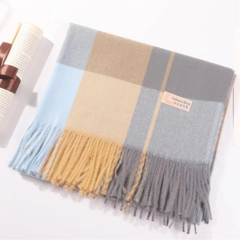 Damen Schal Winterschal Stola Schlauchschal Halstuch Wollschal Strickschal Loop