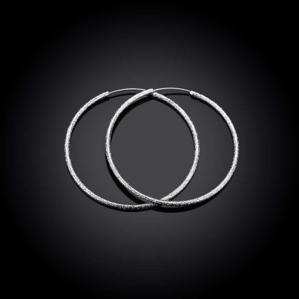 1 Paar Creolen aus 925 Sterling Silber Ohrringe Zirkonia Ohrstecker NEU