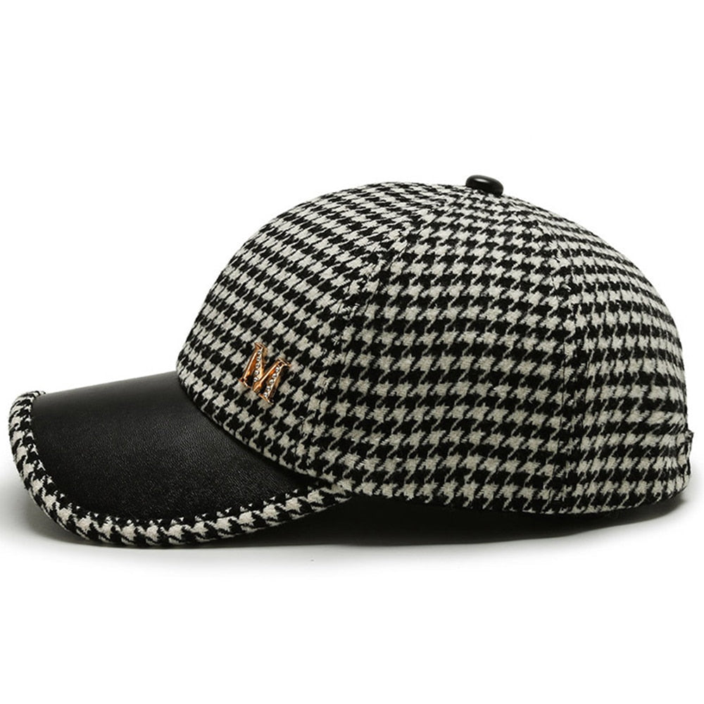 Leder Basecap Cappy Cap Baseball Cap Mütze Kappe gebogen