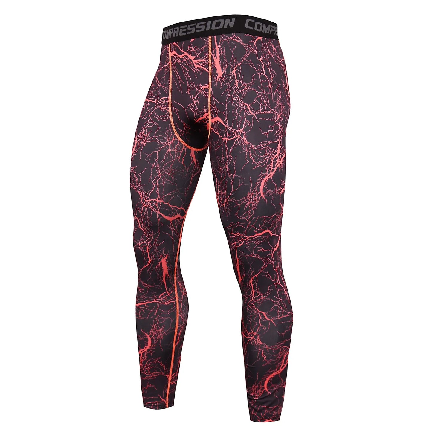 Pantaloni a Compressione da Uomo Leggings Calcio Corsa Palestra Leggins Calza