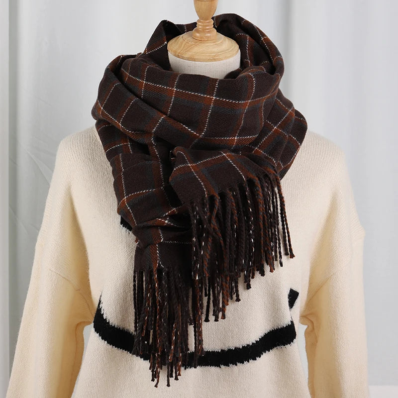 Damen Schal Winterschal Stola Schlauchschal Halstuch Wollschal Strickschal Loop