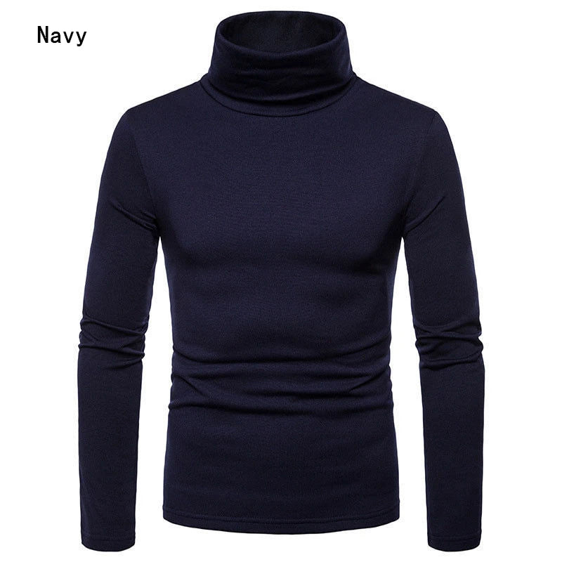 Herren Rollkragen Pullover Sweatshirt Pulli Zipper Sweater Shirt Langarmshirt