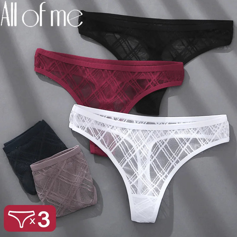 3Stk Frauen Tanga String Höschen Sexy Schlüpfer Slip Dessous Unterwäsche Panties