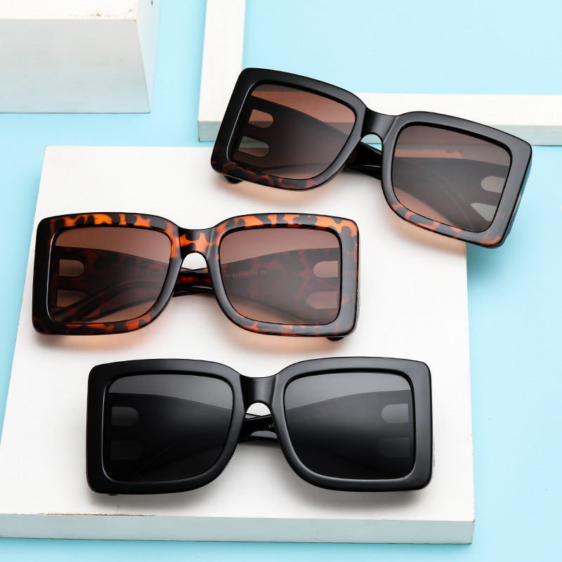 Damen Sonnenbrille Designer Luxus Brille Quadratische Übergröße Gläser Vintage